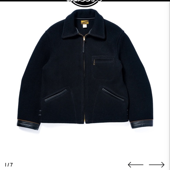 Men's Classic Black Jacket with Leather Accents - Picture 14 of 14